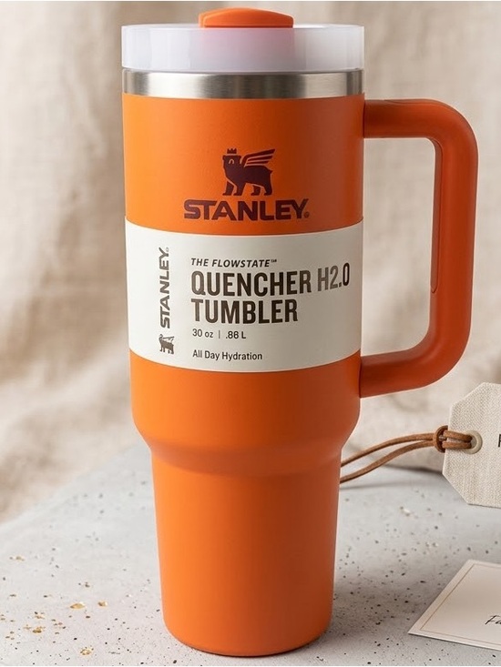 Stanley Other - Stanley Insulated 30oz  flowstate Tumbler quencher Handle tiger lilly Orange